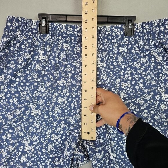 Jessica Simpson Cropped Joggers Womens 2XL Blue Floral Viscose Travel Pull On - Picture 5 of 9